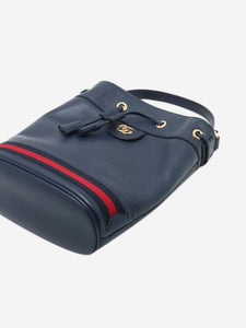 Gucci Blue Sherry Line leather bucket bag