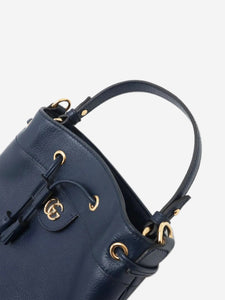 Gucci Blue Sherry Line leather bucket bag