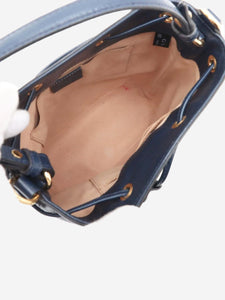 Gucci Blue Sherry Line leather bucket bag