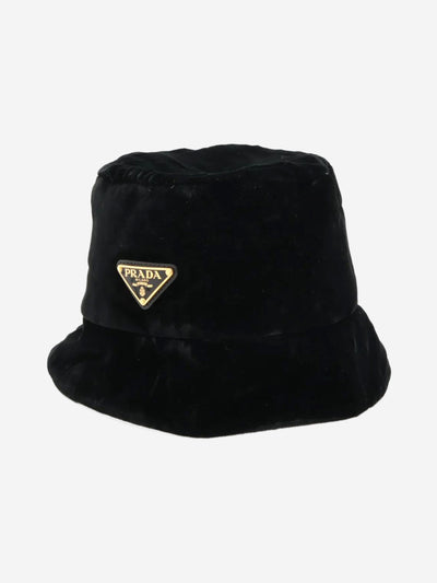 Black velvet bucket hat Hats Prada 