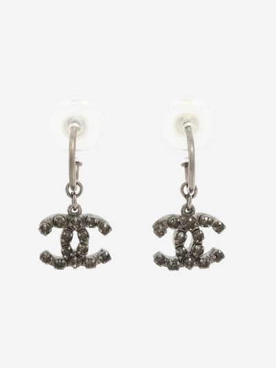 Gunmetal grey Coco Mark 10C bejewelled earrings Earrings Chanel 