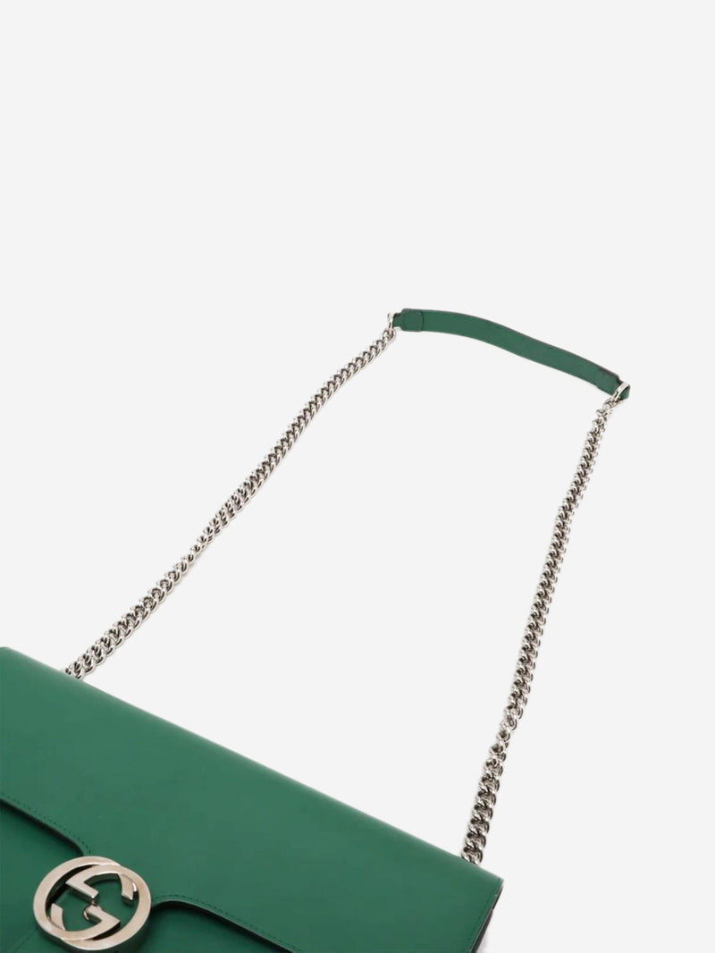 Green Interlocking G leather chain shoulder bag Shoulder bags Gucci 