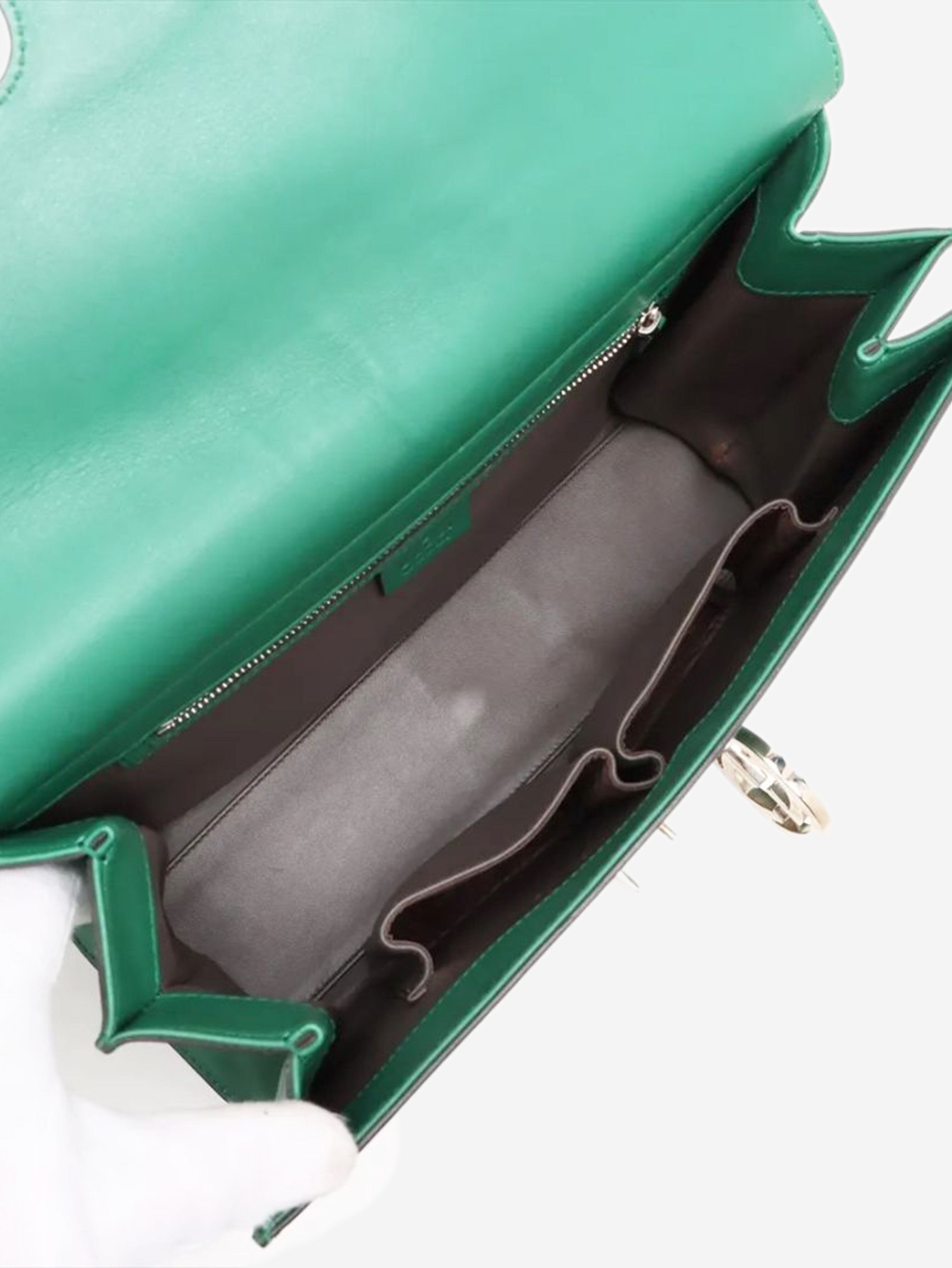 Green Interlocking G leather chain shoulder bag Shoulder bags Gucci 