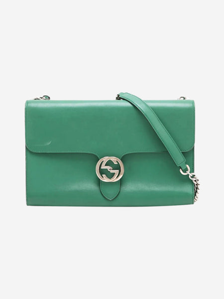 Green Interlocking G leather chain shoulder bag product image