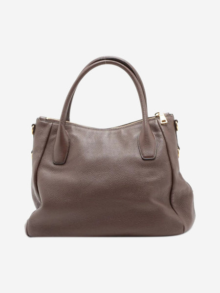 Brown Vitello Daino leather 2way bag alternate image