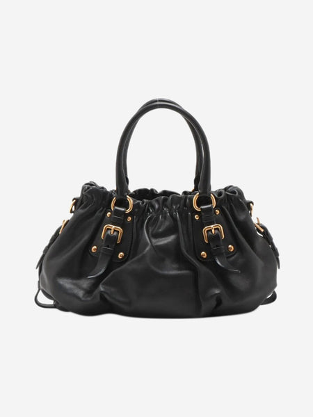Black leather 2way bag alternate image