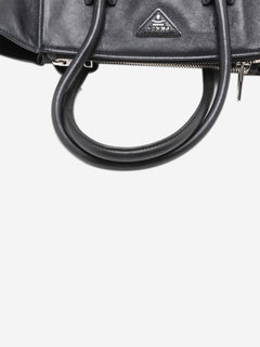 Black leather 2way bag