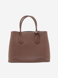Brown Saffiano Cuir leather tote bag