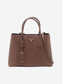 Brown Saffiano Cuir leather tote bag Tote Bags Prada 