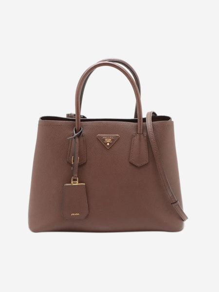 Brown Saffiano Cuir leather tote bag product image
