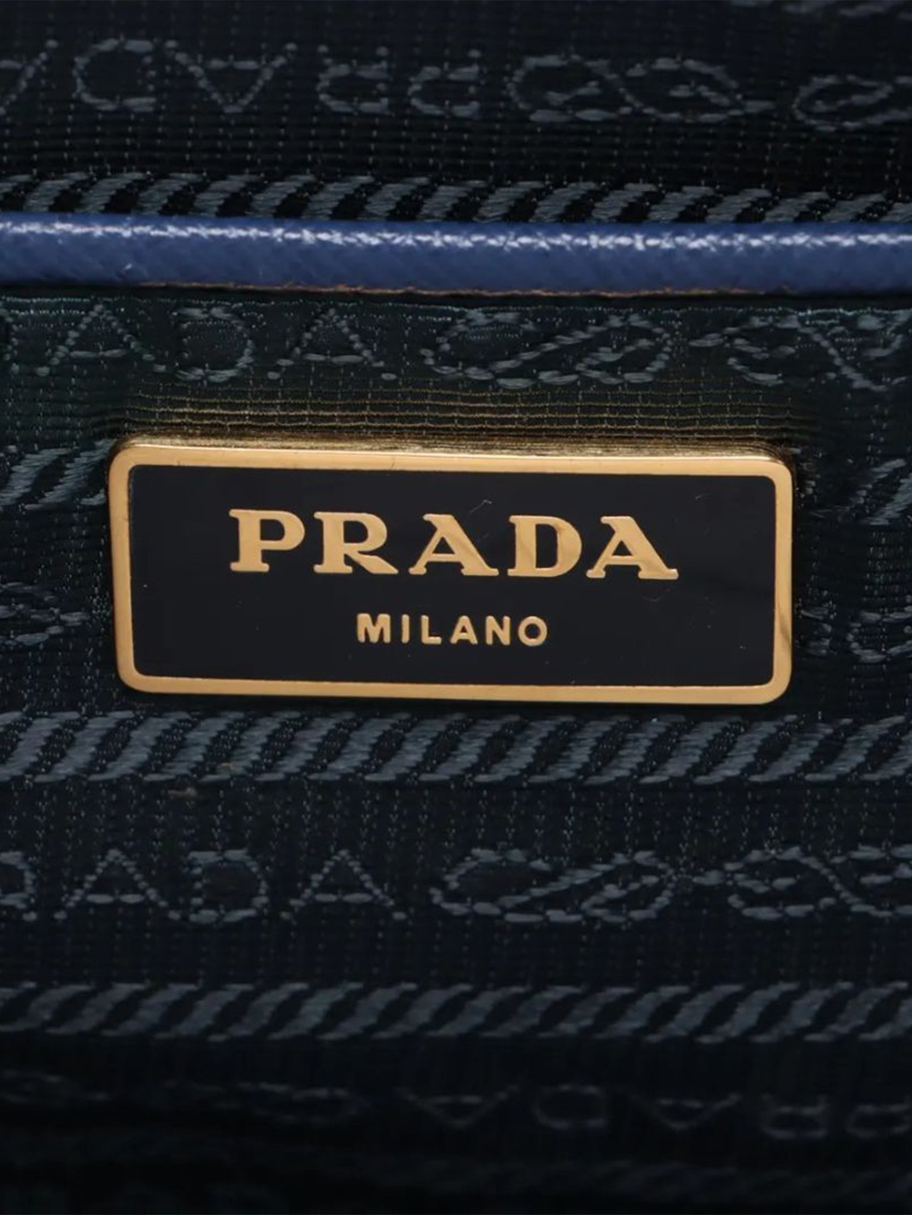 Blue Saffiano Lux leather 2way bag