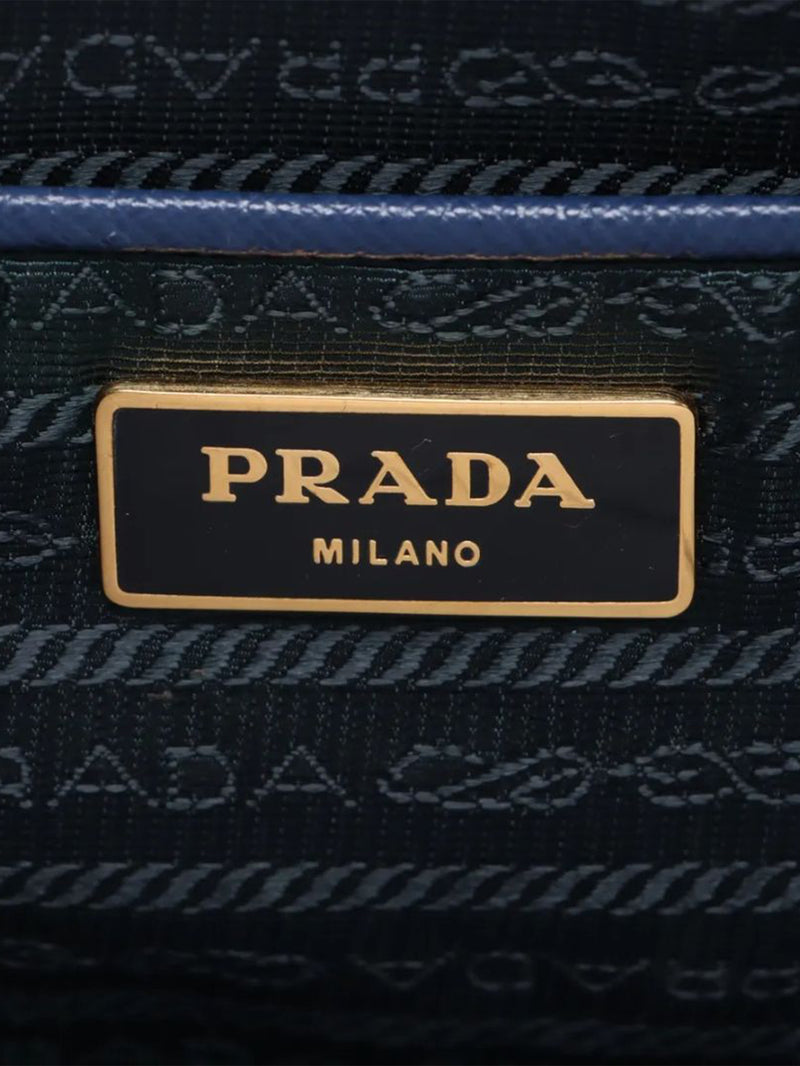 Blue Saffiano Lux leather 2way bag