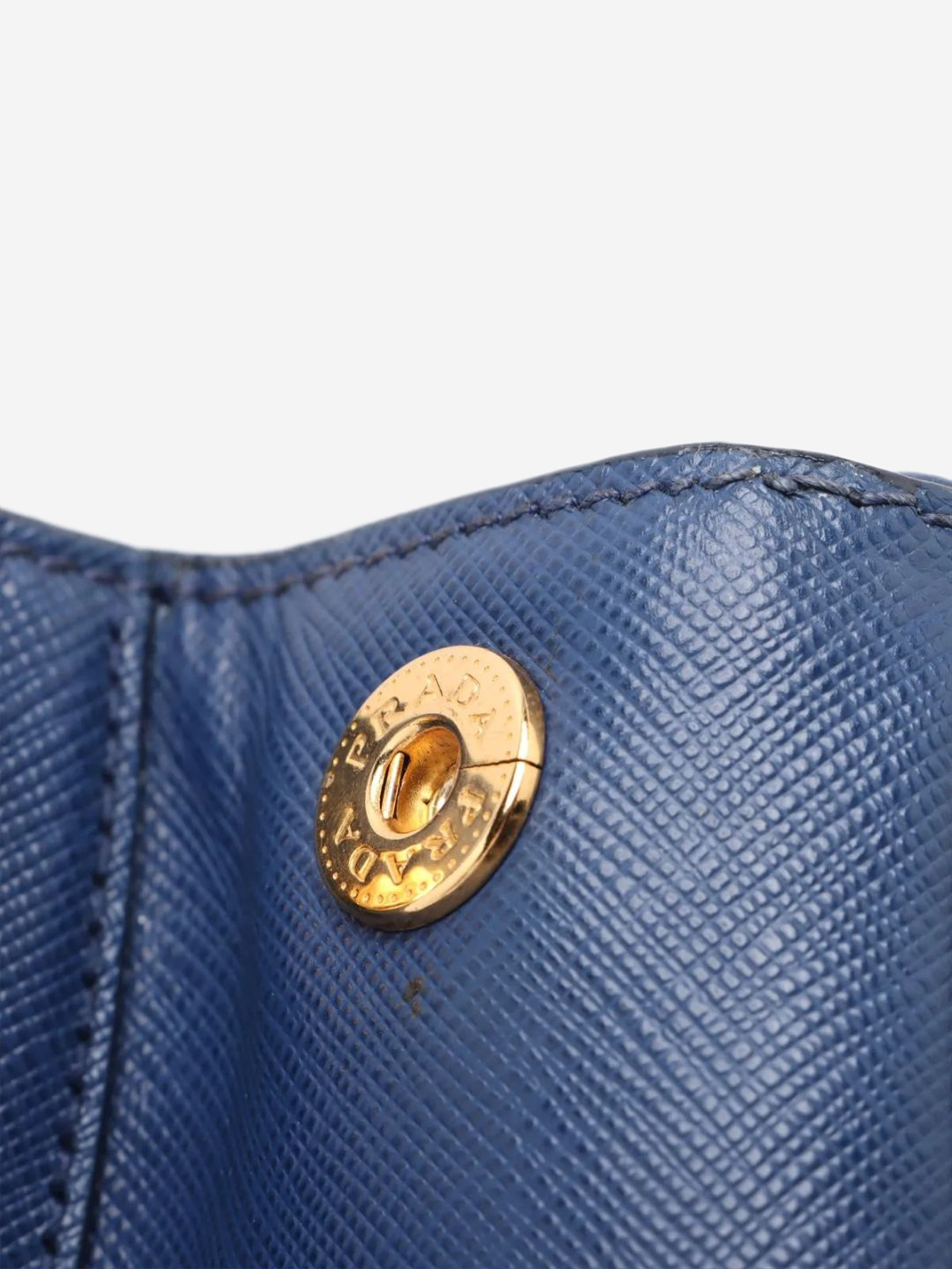 Blue Saffiano Lux leather 2way bag