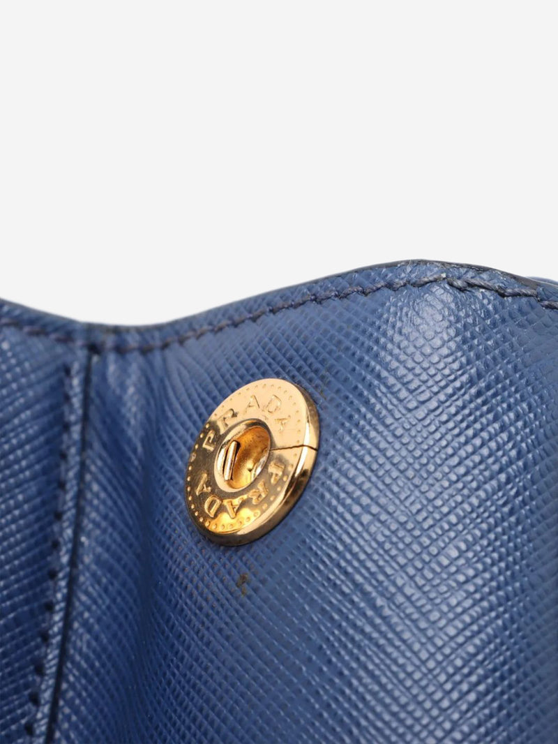 Blue Saffiano Lux leather 2way bag