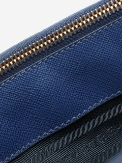 Blue Saffiano Lux leather 2way bag