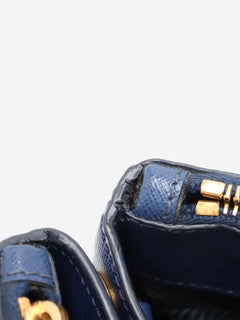 Blue Saffiano Lux leather 2way bag