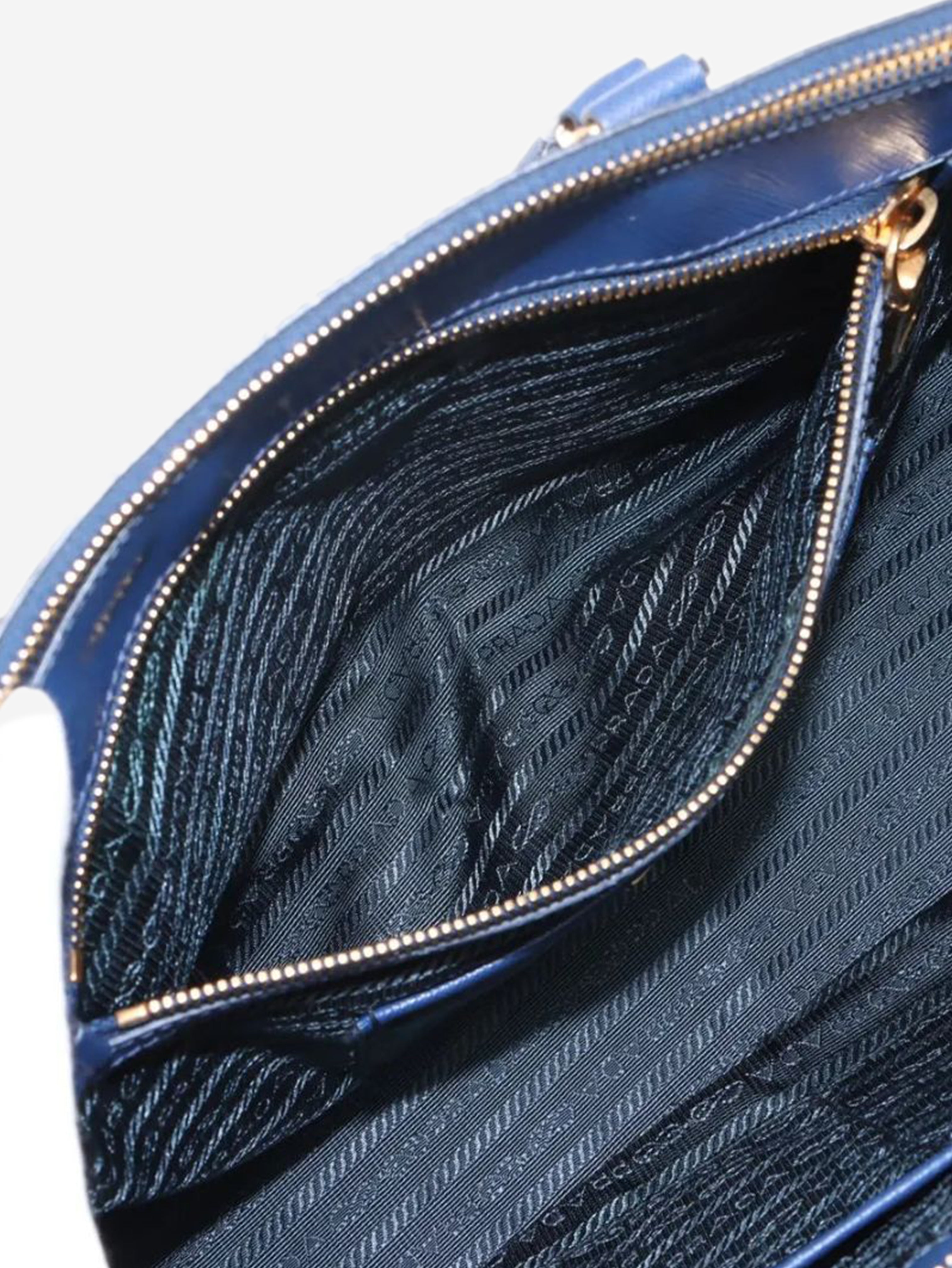 Blue Saffiano Lux leather 2way bag