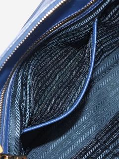 Blue Saffiano Lux leather 2way bag