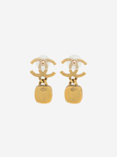 Gold faux pearl Coco earrings