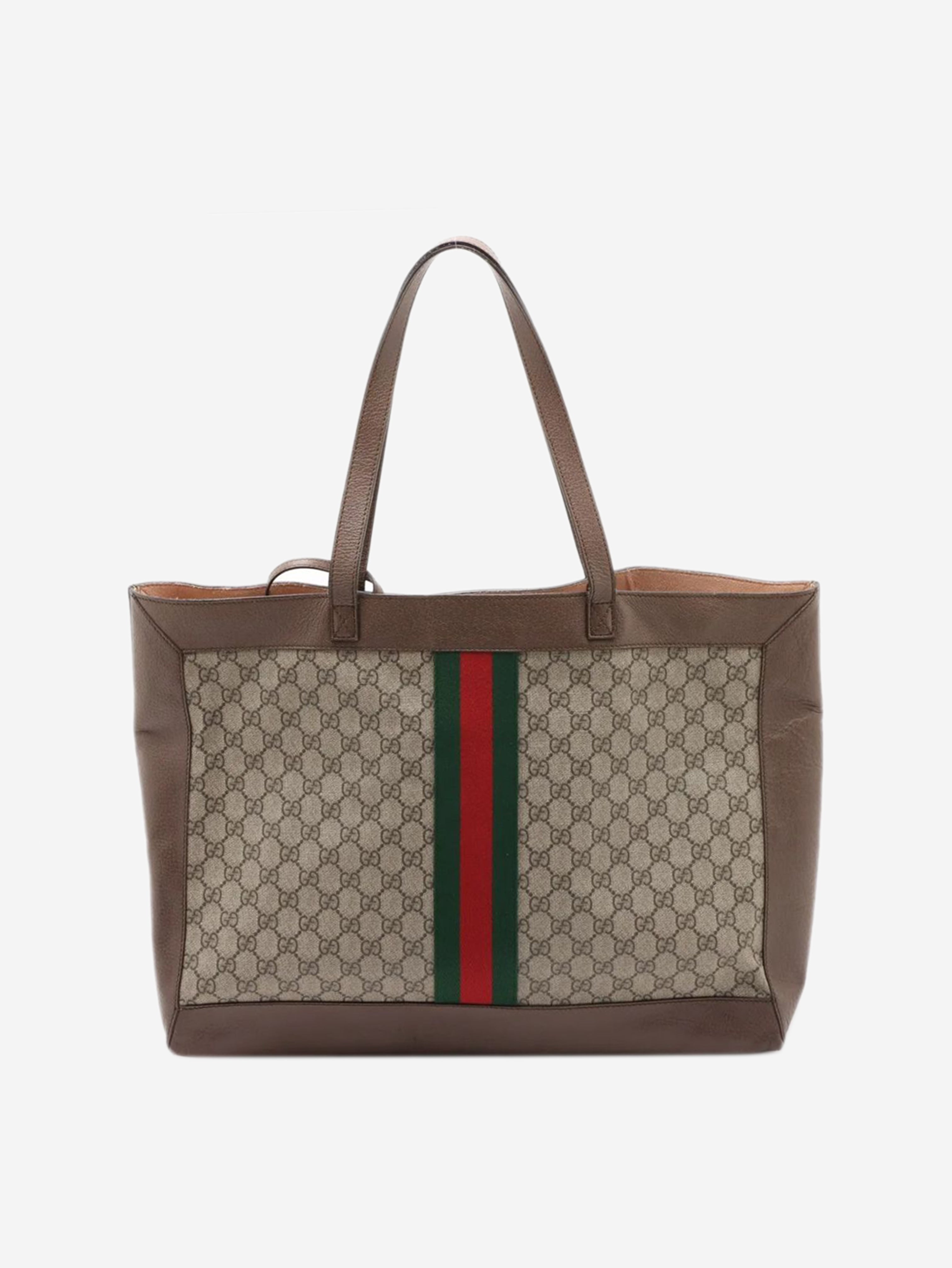 Brown GG Supreme Ophidia PVC & leather tote bag