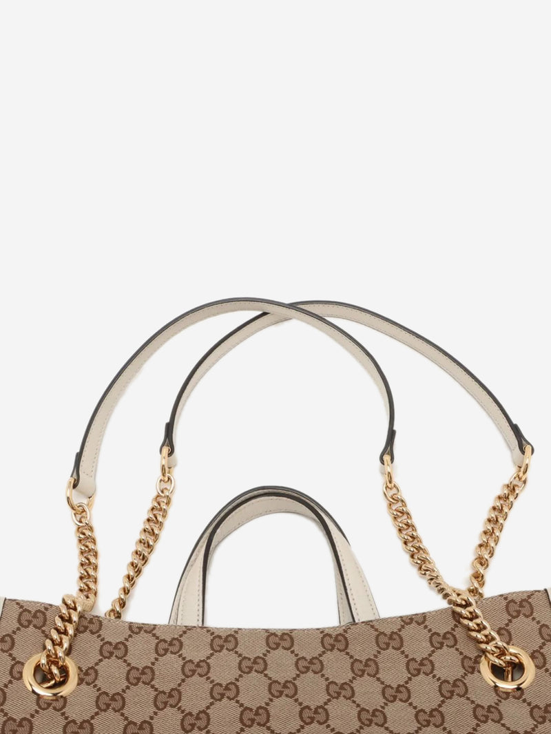 Brown GG canvas Horsebit 1955 2way bag