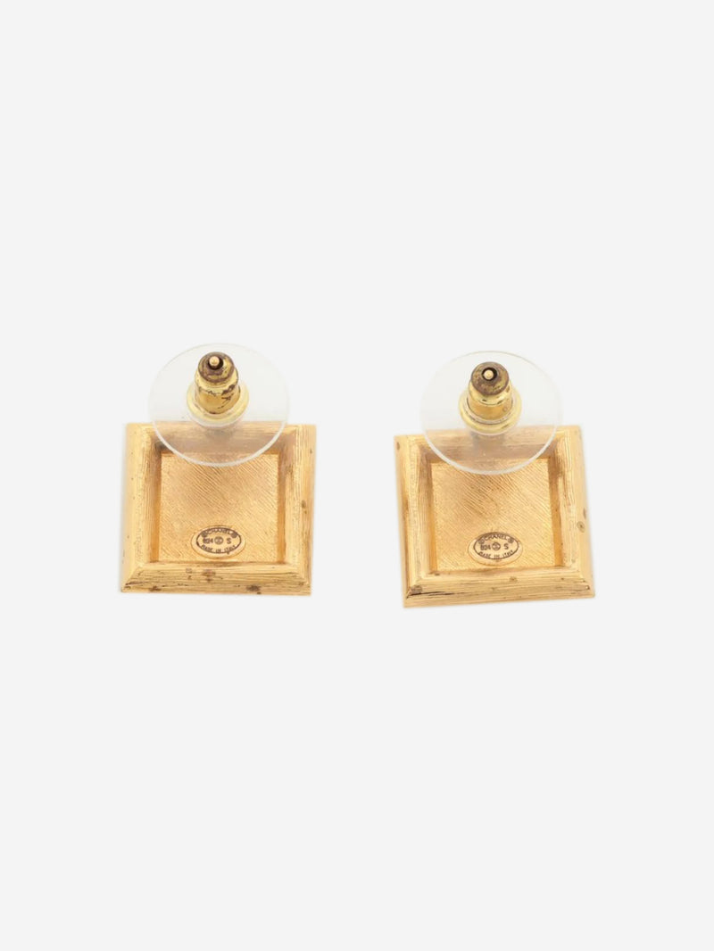 Gold and pink Coco Mark B24S stud earrings