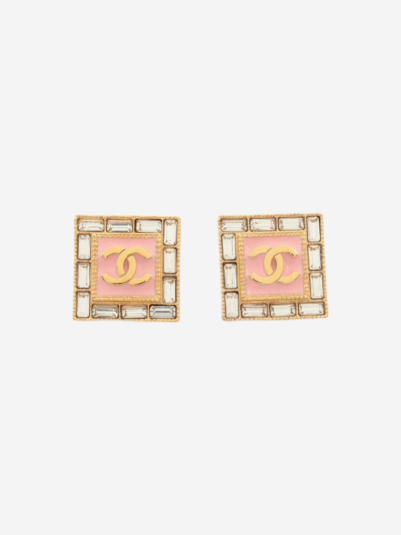 Gold and pink Coco Mark B24S stud earrings