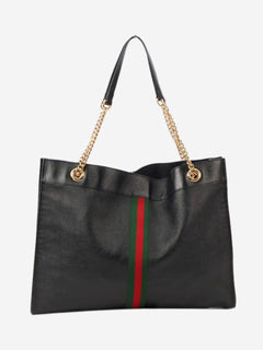 Black leather rajah tiger tote bag Tote Bags Gucci 