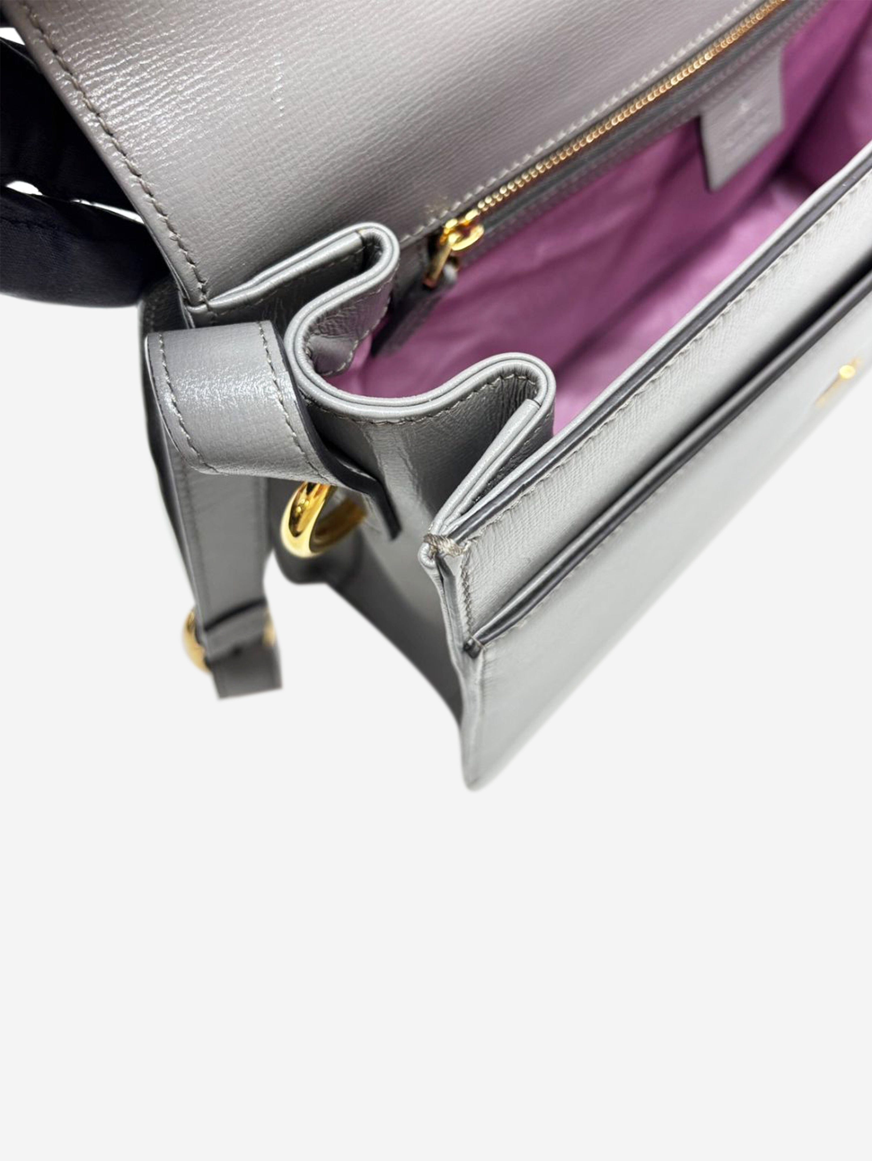 Grey leather GG torchon ring bag Shoulder bags Gucci 