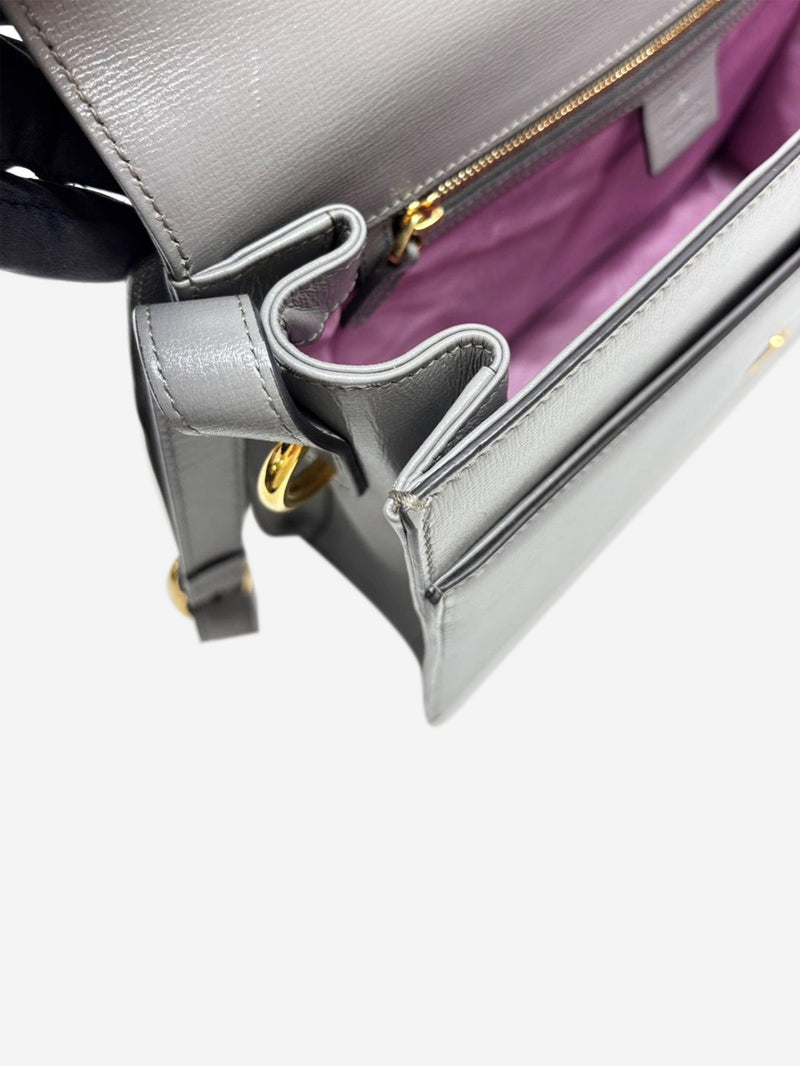 Grey leather GG torchon ring bag Shoulder bags Gucci 