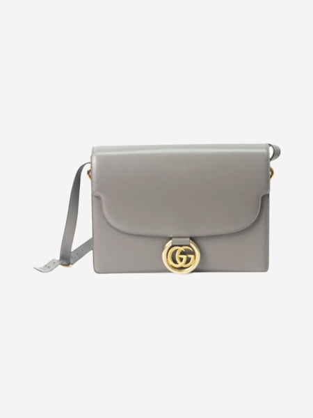 Grey leather GG torchon ring bag product image