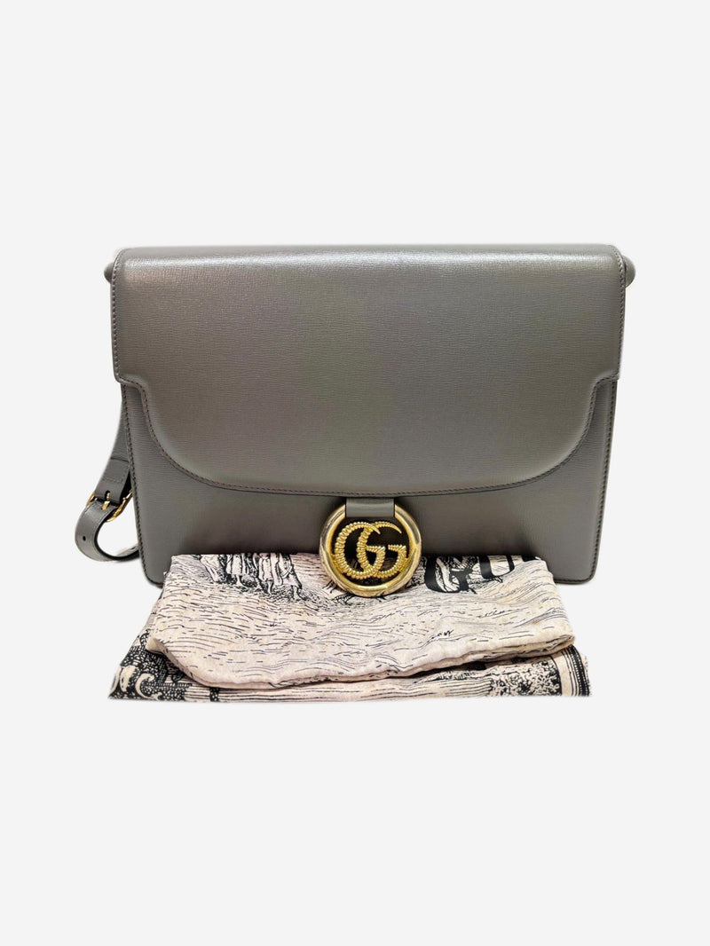 Grey leather GG torchon ring bag Shoulder bags Gucci 