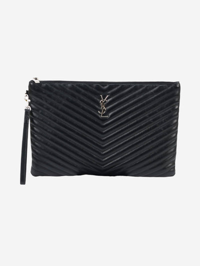 Black Matelasse pouch Clutch bags Saint Laurent 