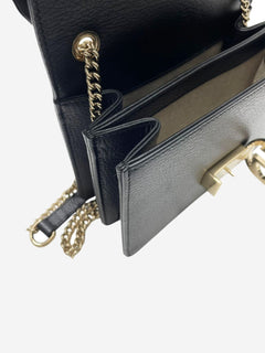 Black leather interlocking cross-body bag Cross-body bags Gucci 