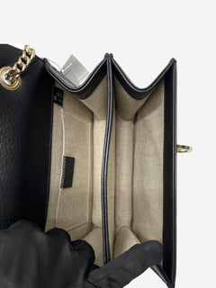 Black leather interlocking cross-body bag Cross-body bags Gucci 