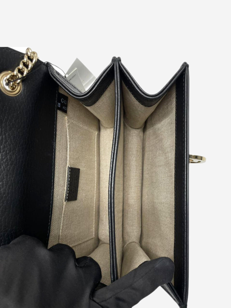 Black leather interlocking cross-body bag Cross-body bags Gucci 