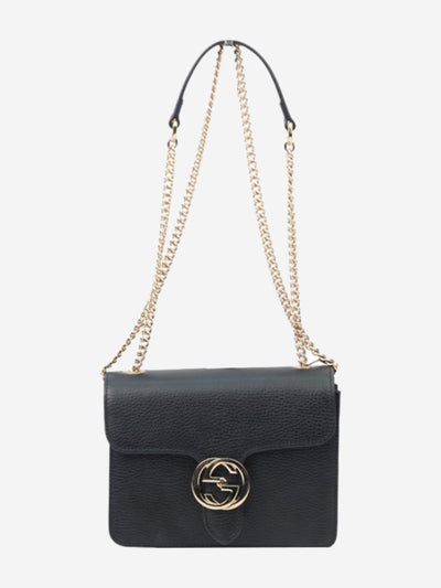 Black leather interlocking cross-body bag Cross-body bags Gucci 