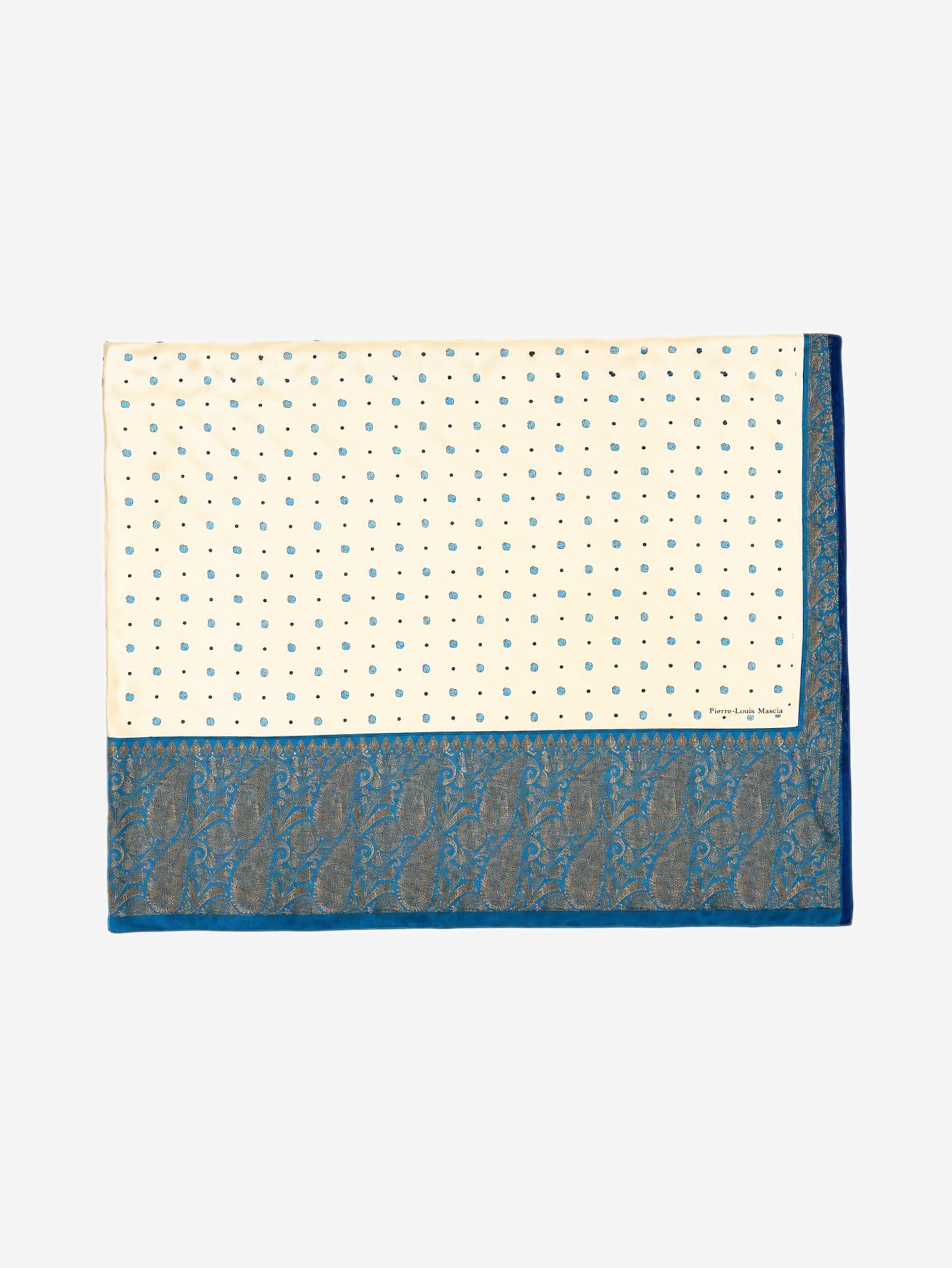 Blue and white Aloesta silk scarf Scarves Pierre-Louis Mascia 