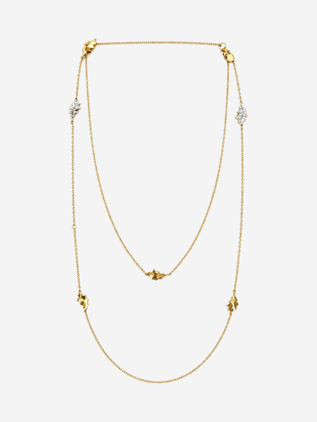 Gold woodland oak leaf necklace product image