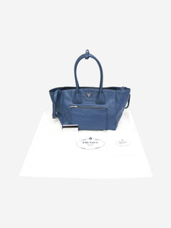 Blue Vitello Phenix leather 2way bag Tote Bags Prada 