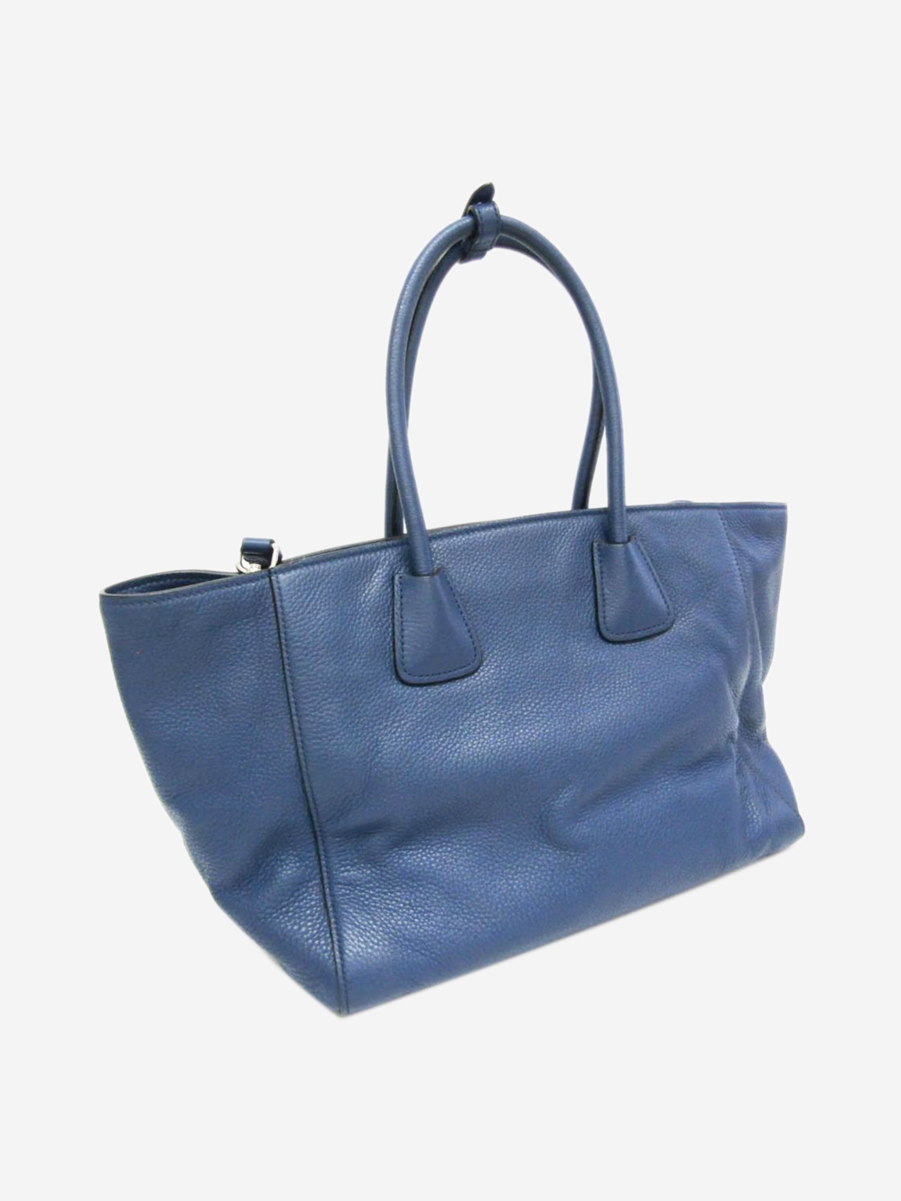Blue Vitello Phenix leather 2way bag Tote Bags Prada 