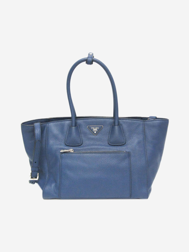 Blue Vitello Phenix leather 2way bag Tote Bags Prada 