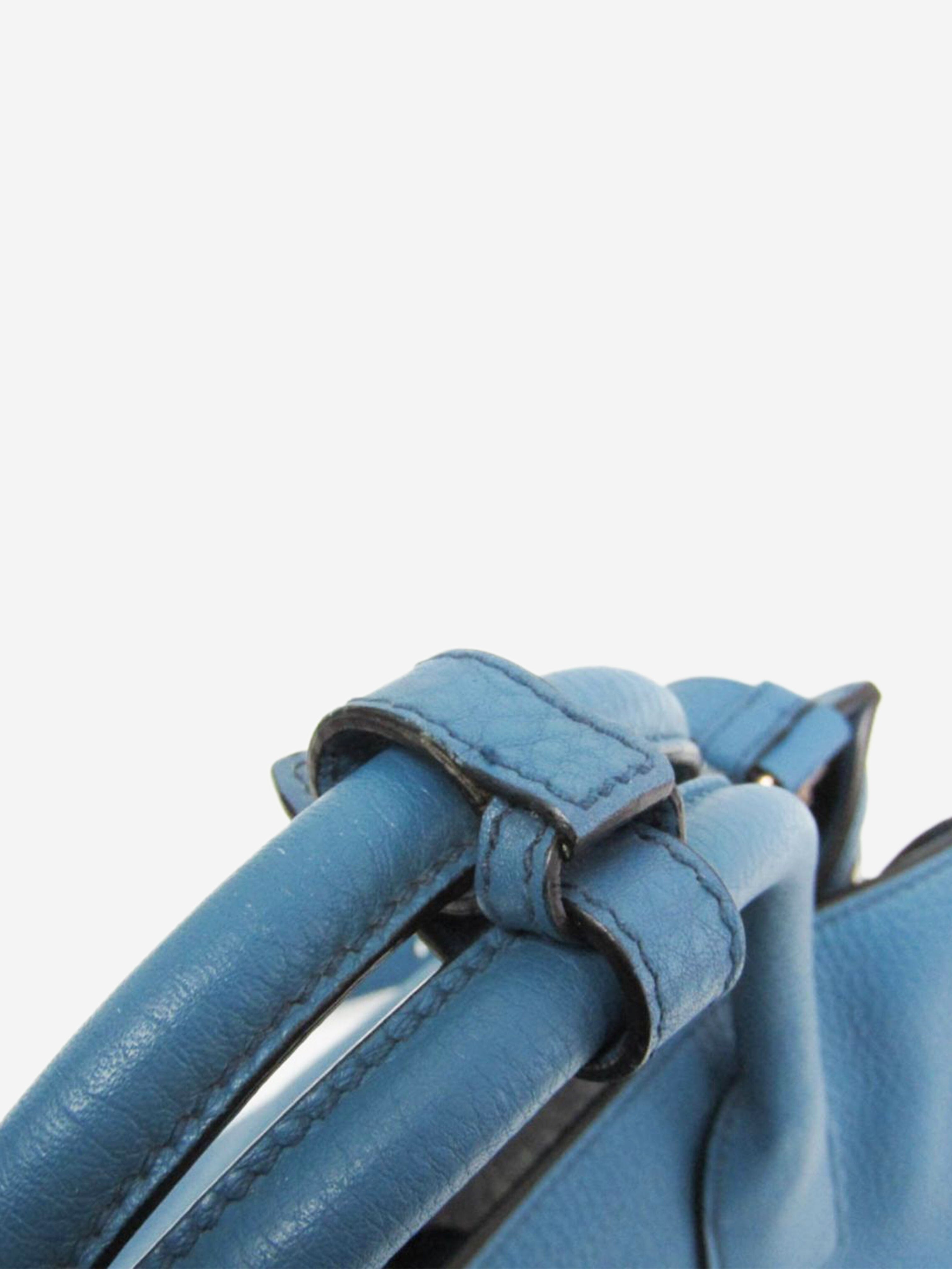 Blue Vitello Daino leather 2way bag Shoulder bags Prada 