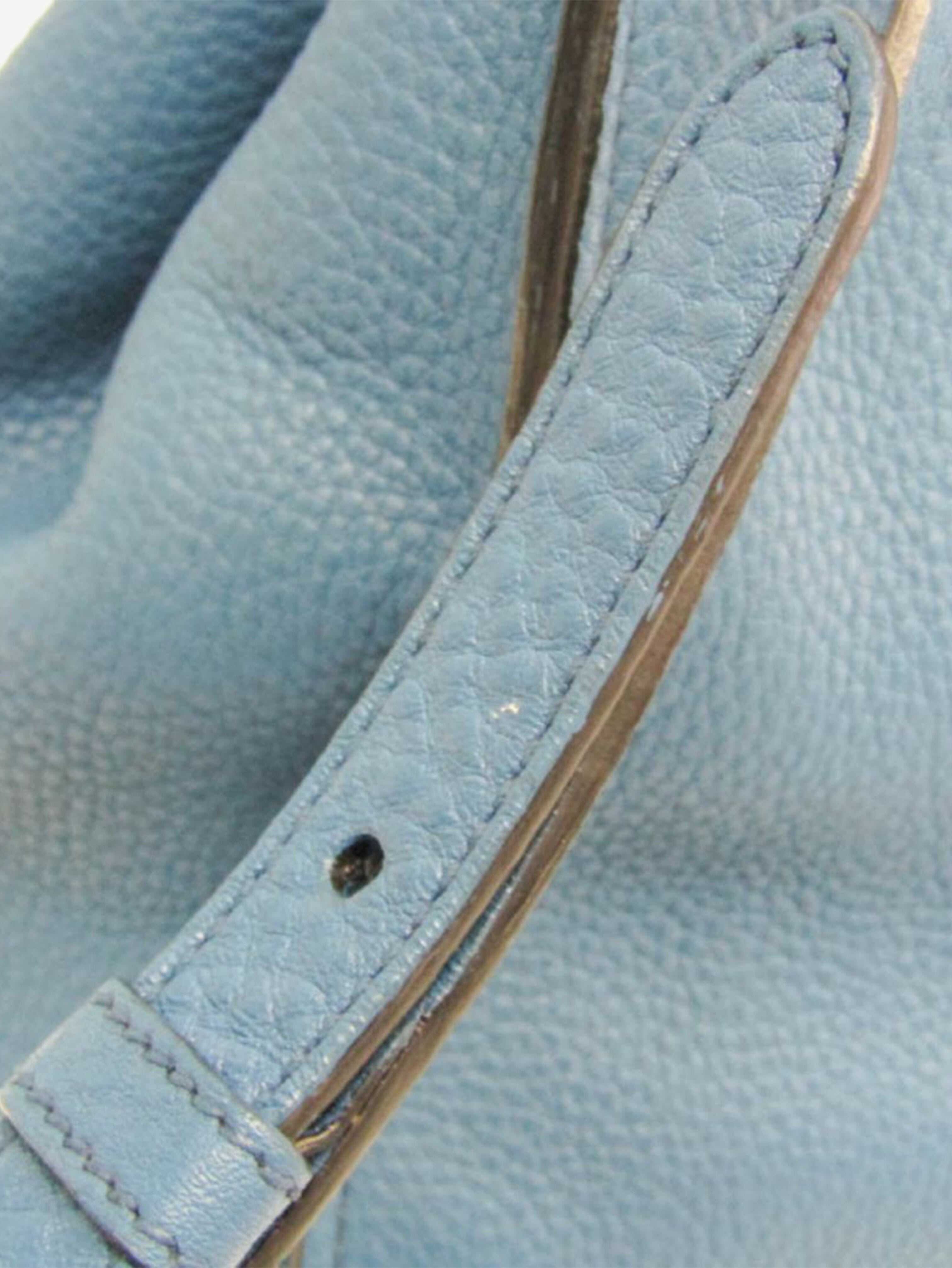 Blue Vitello Daino leather 2way bag Shoulder bags Prada 