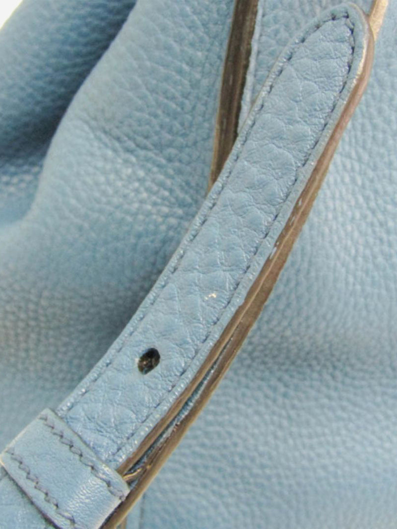 Blue Vitello Daino leather 2way bag Shoulder bags Prada 