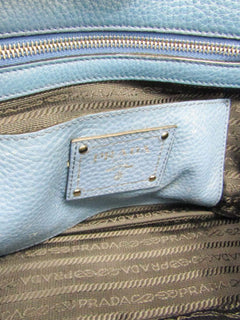 Blue Vitello Daino leather 2way bag Shoulder bags Prada 