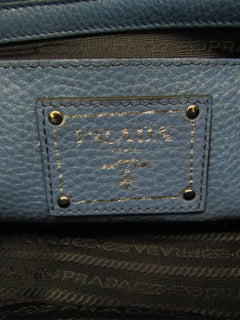 Blue Vitello Daino leather 2way bag Shoulder bags Prada 