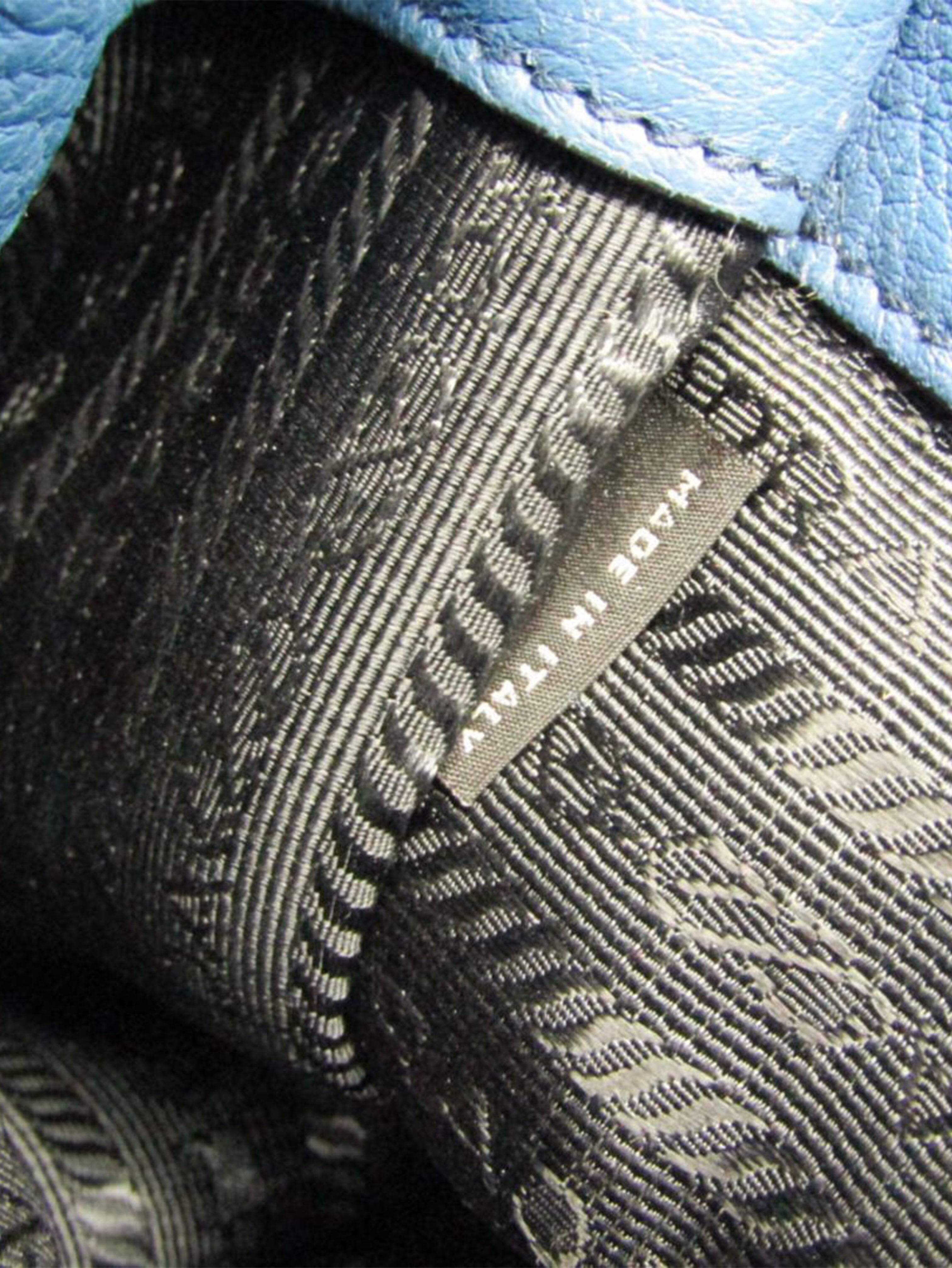 Blue Vitello Daino leather 2way bag Shoulder bags Prada 