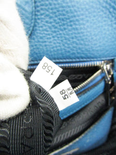 Blue Vitello Daino leather 2way bag Shoulder bags Prada 