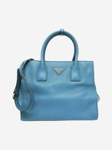 Blue Vitello Daino leather 2way bag Shoulder bags Prada 